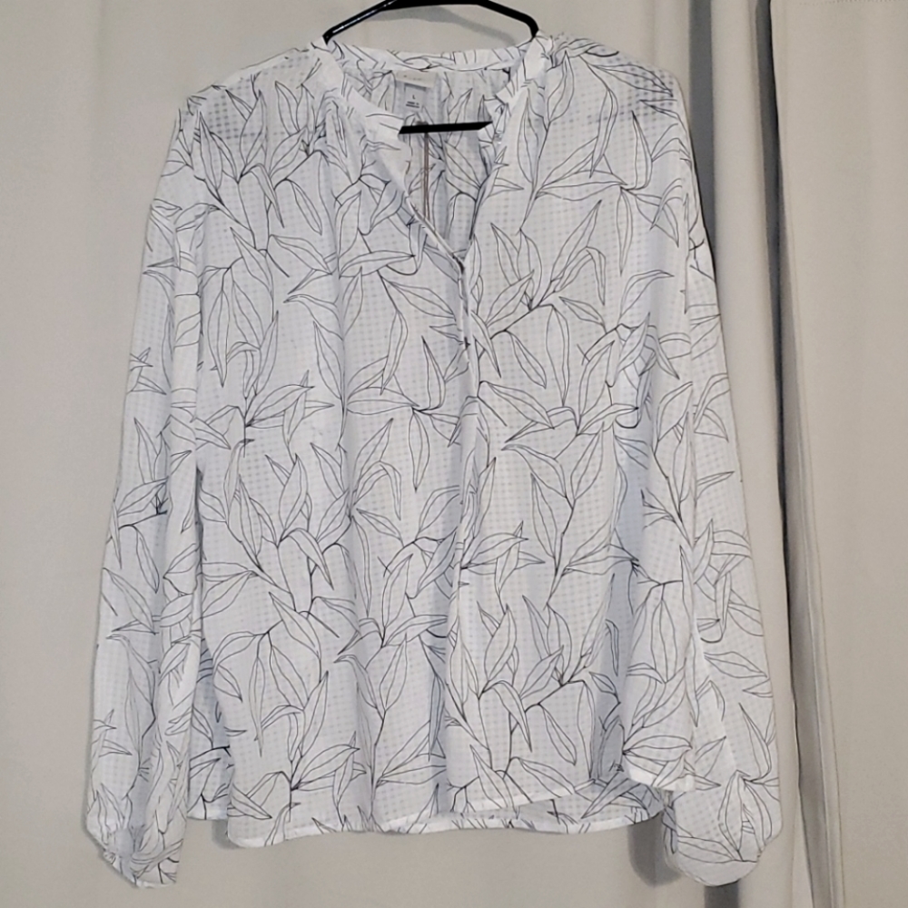 A New Day NWT long sleeve flowy loose blouse